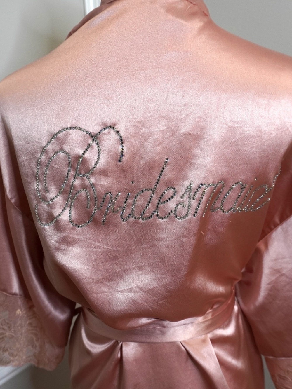 LA SENZA Bridesmaid Satin Robe, Size S/M - Picture 3 of 6